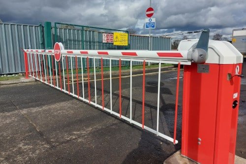 Fence Barrier Gate in an industrial area